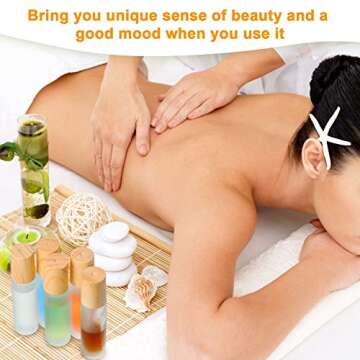 10 Piece Frosted Glass Roller Bottle Set for Essential Oils