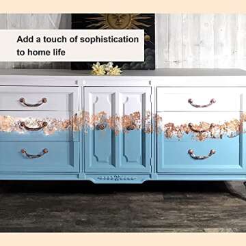 Gold Foil Flakes for Resin, 30g Gold Leaf Flakes for Nail Art, Painting, Crafts, Slime and Resin Jewelry Making (10g / Bottle)