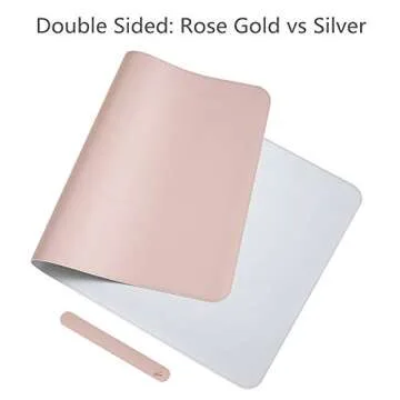 Soyan PU Leather Desk Mat, Multifunctional Desk Pad 31.5"x15.7" (Rose Gold)