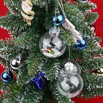 20 Clear Plastic Fillable Ornament Balls Perfect for Crafts