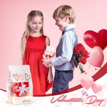 AISunGoo 28 Pcs Valentine's Gift Bags for Kids Parties