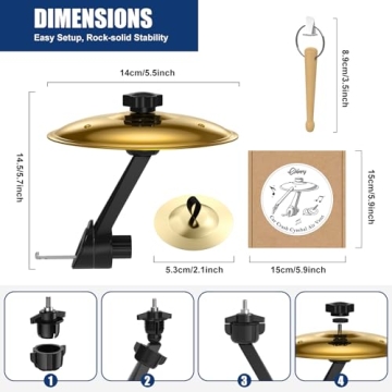 Car Cymbal Air Vent - Mini Drum Crash Cymbal Set for Fun Drives