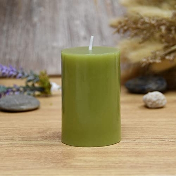 Jeco Sage Green Handpoured Pillar Candle for Home Decor