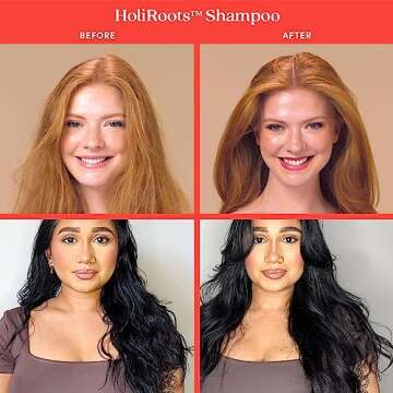 Fable and Mane HoliRoots Coconut Oil Shampoo for Women - Moisturizing, Hydrating, Clarifying for Dry, Damaged Hair - 8.5 FL oz