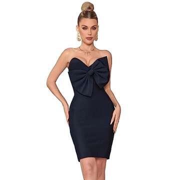 Meilun Sleeveless Bow Mini Party Dresses for Women - Elegant Wedding Guest Dress
