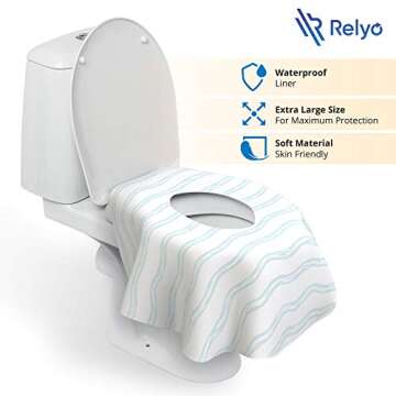Toilet Seat Covers Disposable - 20 Pack - Waterproof, Ideal for Kids and Adults – Extra Large, Ind...
