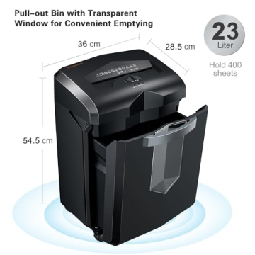 Bonsaii Heavy Duty Paper Shredder - 18-Sheet Capacity