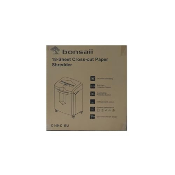 Bonsaii Heavy Duty Paper Shredder - 18-Sheet Capacity