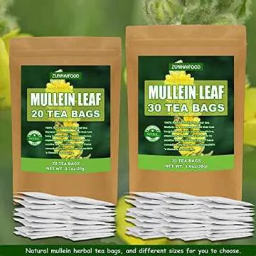 Mullein Leaf Tea Bags, 30 Teabags, Natural Mullein Herbal Tea