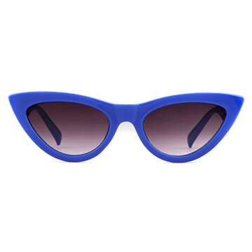 ADE WU Retro Cat Eye Sunglasses for Women Vintage Fashion Cateye Sunglasses Womens Ladies Non Polarized Sun Glasses
