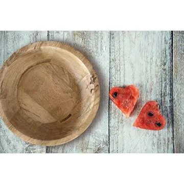 Fairwood Way Wooden Salad Bowl Set - Two 7” Wooden Bowls for Food - Wooden Salad Bowls for Individual Servings