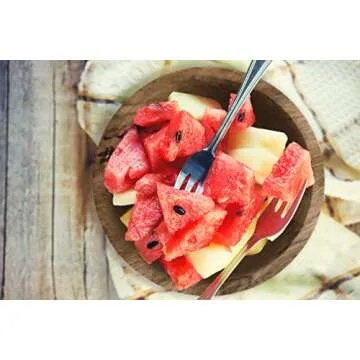 Fairwood Way Wooden Salad Bowl Set - Two 7” Wooden Bowls for Food - Wooden Salad Bowls for Individual Servings