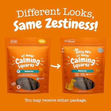 Zesty Paws Calming Squares for Dogs - Natural Stress Relief