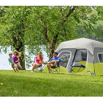 CORE 6 Person Instant Cabin Tent | Portable Large Pop Up Tent with Easy 60 Second Camp Setup for Fam...