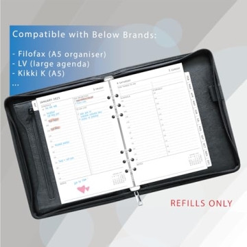 2025 Daily Planner Refill for A5 Organizers - Perfect for Scheduling