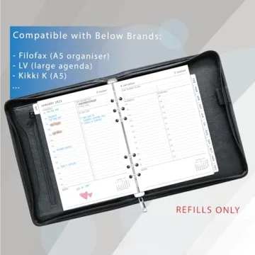 2025 Daily Planner Refill for A5 Organizers - Perfect for Scheduling