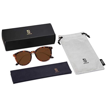 SOJOS Polarized Sunglasses for Women with Tortoise Frame