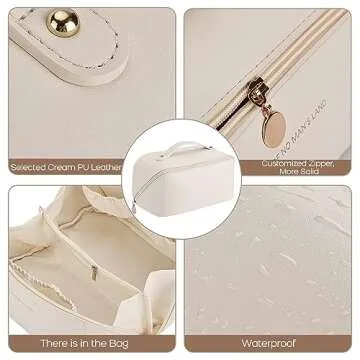 TUYSKE Makeup Bag Large Travel Cosmetic Organizer for Women