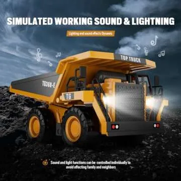 KIDMARKT 9-Channel RC Dump Truck Toy for Kids 3-12