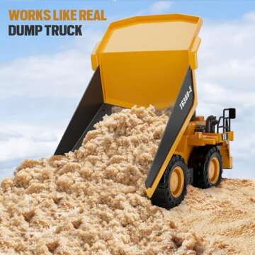 KIDMARKT 9-Channel RC Dump Truck Toy for Kids 3-12