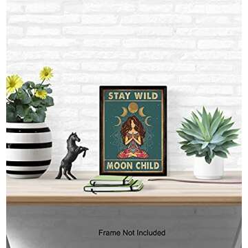 Stay Wild Moon Child Wall Art for Boho Decor