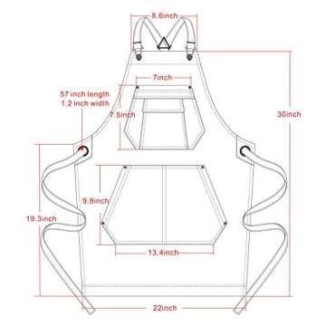 Jeanerlor Denim Work Apron for Women - Stylish & Durable