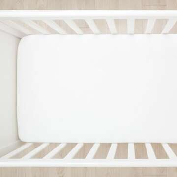 HonestBaby Organic Cotton Crib Sheets 2-Pack for Babies