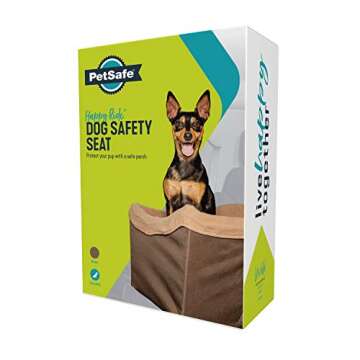 PetSafe Happy Ride Dog Safety Seat – Fits Most Cars, Trucks and SUVs – Machine Washable Fleece Liner – Supports Pets up to 30 Lb – Protect Your Car Seats from Pet Hair and Scratches