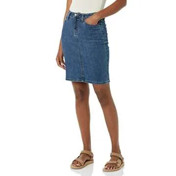 Amazon Essentials Women's Classic 5-Pocket Denim Skirt