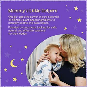 Oilogic Slumber & Sleep Baby Bath Essentials Gift Set, 5-Pack - Essential Oil Care Includes Roll-On, Calming Cream, Vapor Bath, and Two Linen Mist - Relaxing Lavender & Chamomile