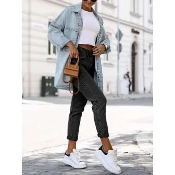Saodimallsu Women's Stylish Oversized Denim Jacket
