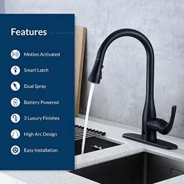 Bio Bidet Touchless Kitchen Faucet with Pull Down Sprayer