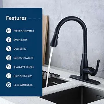 Bio Bidet Touchless Kitchen Faucet with Pull Down Sprayer