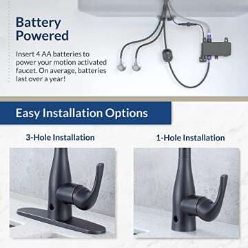 Bio Bidet Touchless Kitchen Faucet with Pull Down Sprayer