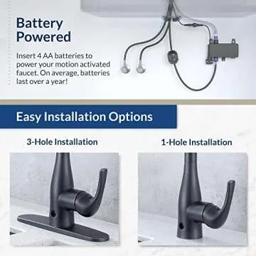 Bio Bidet Touchless Kitchen Faucet with Pull Down Sprayer