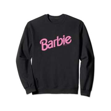 Barbie Pink Logo Pullover Sweatshirt Sweatshirt