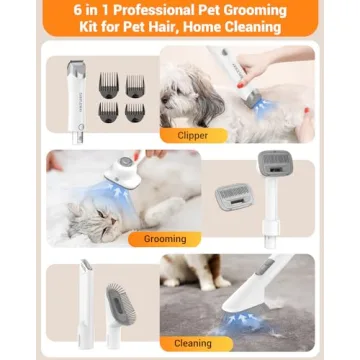 Simple Way Grooming Vacuum 6 in 1 Kit for Easy Pet Grooming