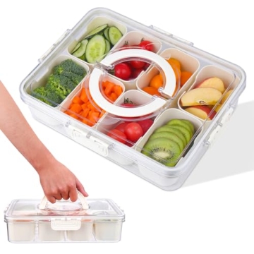 AIERSA 8 Compartment Snack Box Container for Travel