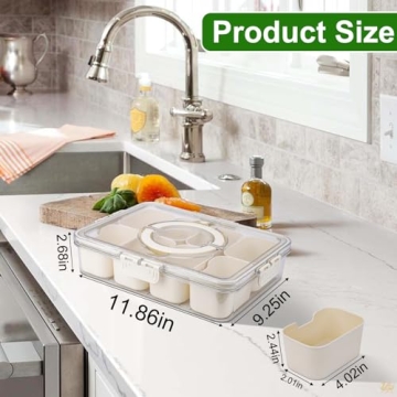 AIERSA 8 Compartment Snack Box Container for Travel