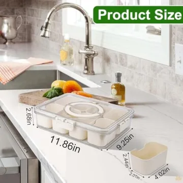 AIERSA 8 Compartment Snack Box Container for Travel