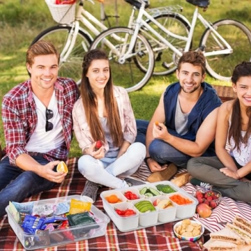 AIERSA 8 Compartment Snack Box Container for Travel