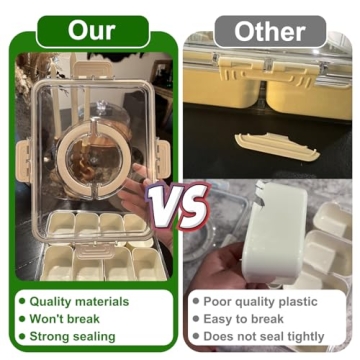 AIERSA 8 Compartment Snack Box Container for Travel