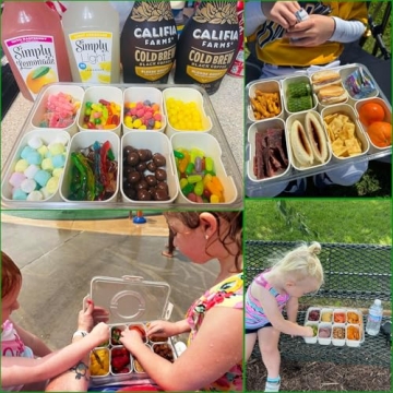 AIERSA 8 Compartment Snack Box Container for Travel