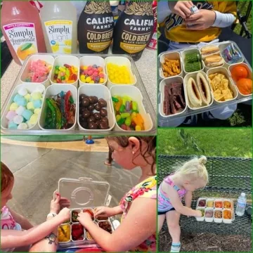 AIERSA 8 Compartment Snack Box Container for Travel