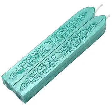 Yoption Sealing Wax Sticks with Wicks Antique Fire Manuscript Sealing Wax for Wax Seal Stamp (Green)