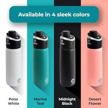 ExtremeMIST - GoMist Misting & Drinking Bottle - Personal Mister - Cooling Water Bottle with Easy-Drink Spout - Stainless-Steel Double Wall Insulation - Portable Mist Bottle - Polar White, 25 oz/750ml