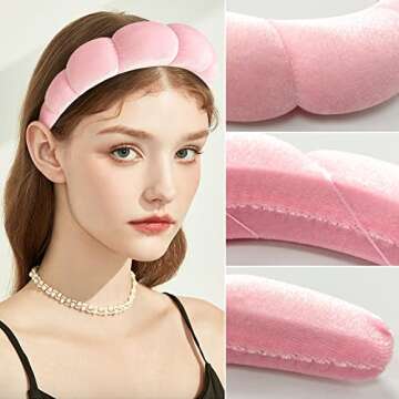 Aisharery Women's Face Wash Bubble Soft Hair Band Spa Headband Skincare Hair Band Fluffy Non slip Hair Accessories