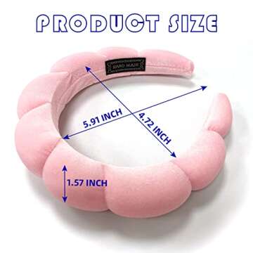 Aisharery Women's Face Wash Bubble Soft Hair Band Spa Headband Skincare Hair Band Fluffy Non slip Hair Accessories