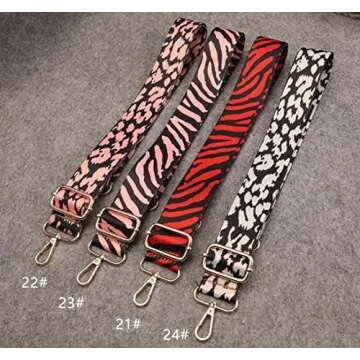 Purse Strap Replacement Guitar Style Multicolor Canvas Crossbody Strap for Handbags (25#)