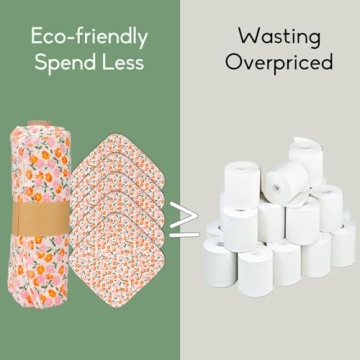 KUMEBON Reusable Paper Towels 25 Pack Eco Friendly